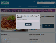Tablet Screenshot of cayugamarketplace.com